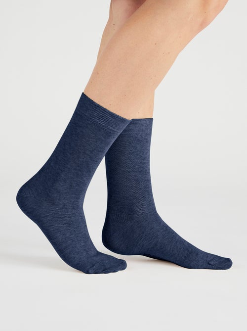 Lot de 3 paires de chaussettes mixtes en coton biologique majoritaire - Damart - Kiabi