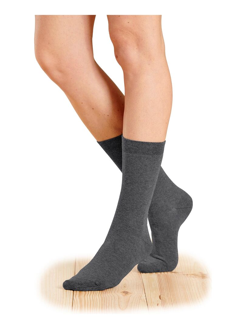 Chaussettes en coton en lot de 3 paires - 9214