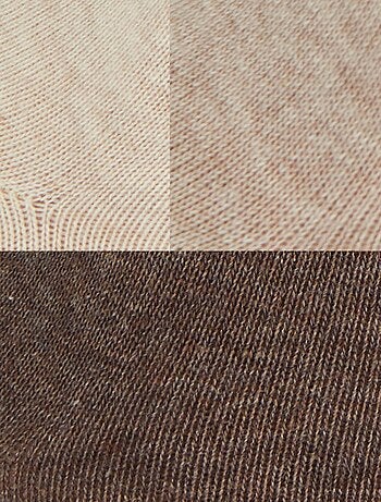 Lot de 3 paires de chaussettes mixtes en coton biologique majoritaire - Damart