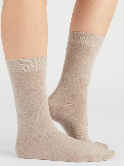 Lot de 3 paires de chaussettes mixtes en coton biologique majoritaire - Damart - Kiabi