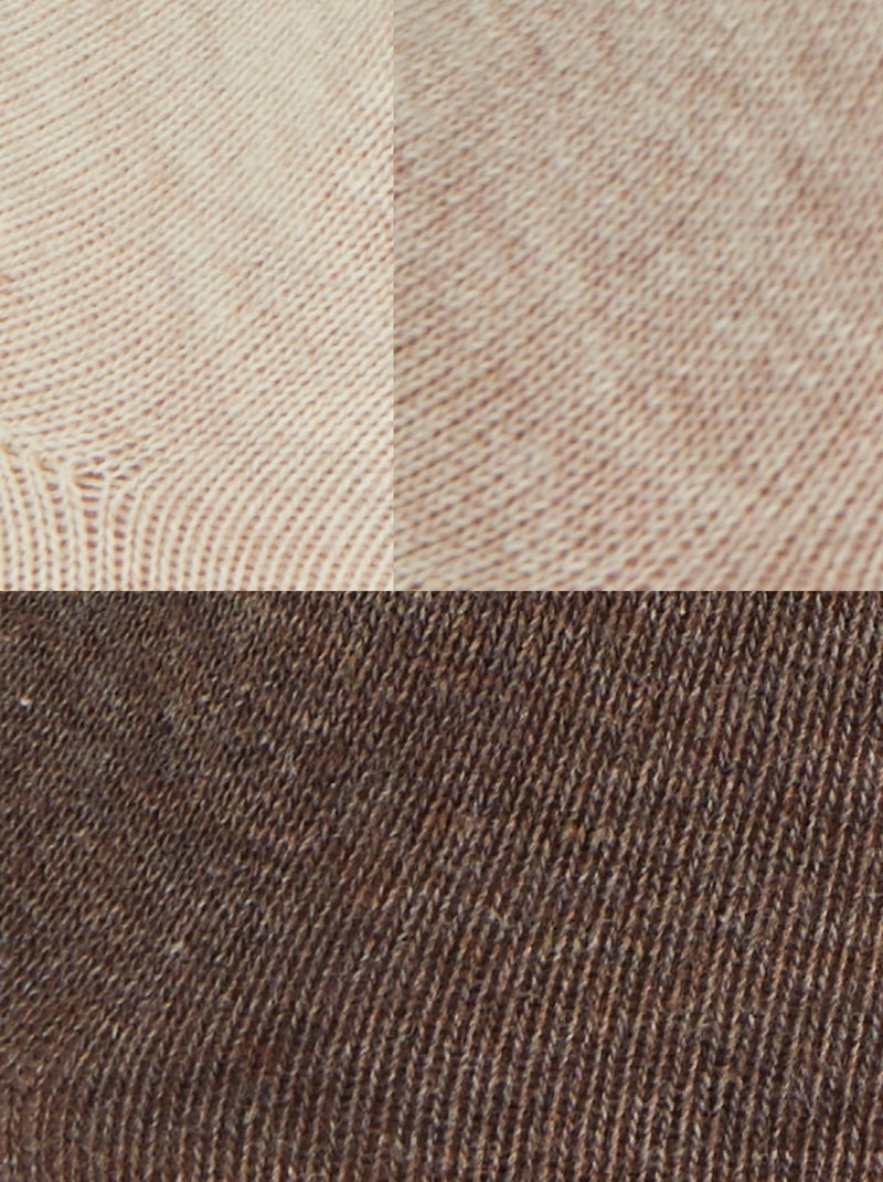 Lot de 3 paires de chaussettes mixtes en coton biologique majoritaire - Damart Marron - Kiabi