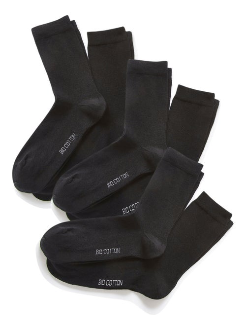 Lot de 3 paires de chaussettes mixtes en coton biologique majoritaire - Damart - Kiabi