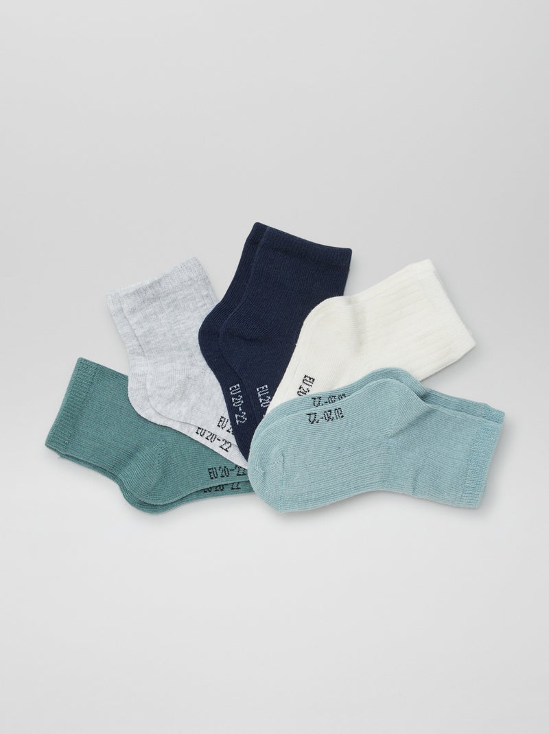 Lot de 3 paires de chaussettes naissance Vert - Kiabi
