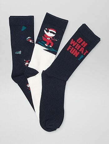 Lot de 3 paires de chaussettes 'noël'