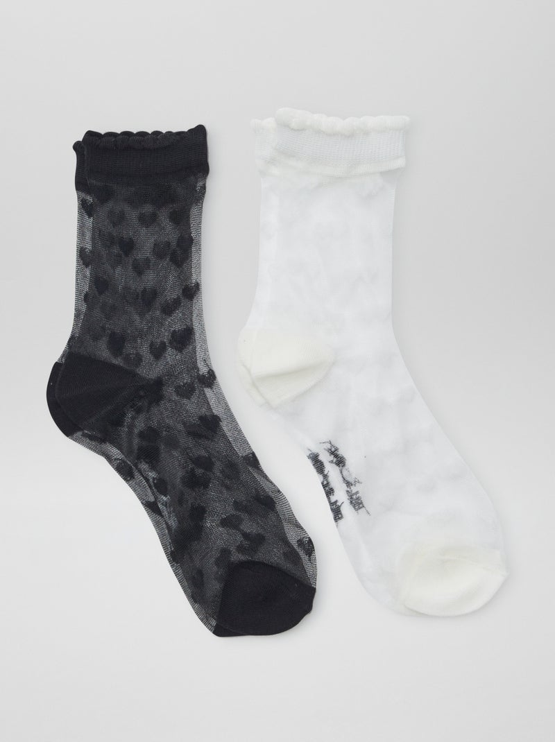 Lot de 3 paires de chaussettes NOIR - Kiabi