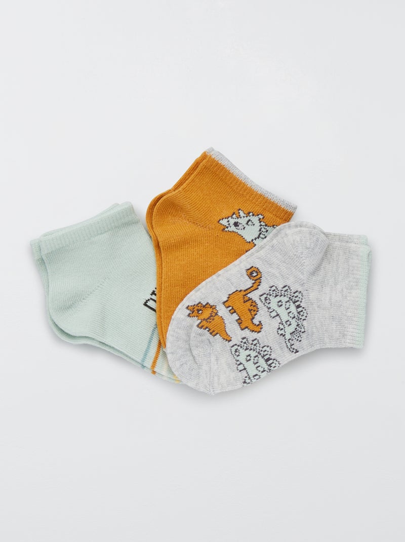 Lot de 3 paires de chaussettes Orange - Kiabi