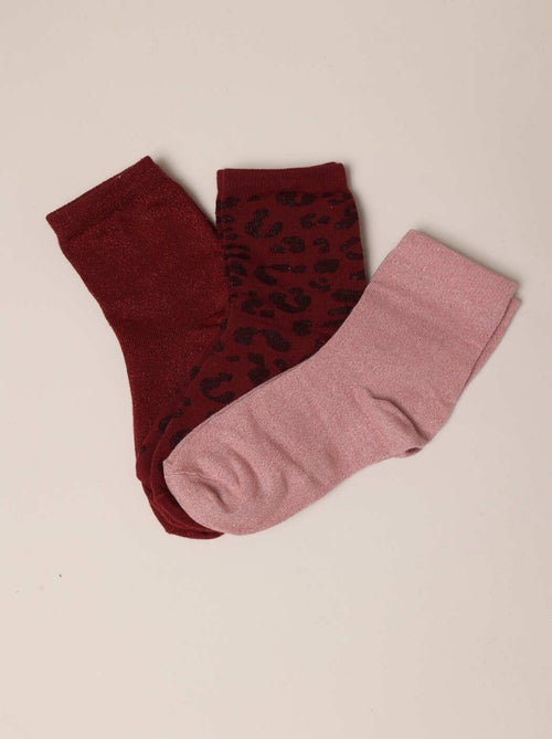 Lot de 3 paires de chaussettes pailletées
 'Deeluxe' - Kiabi