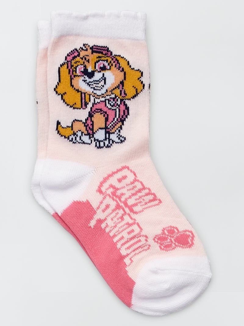 Lot de 3 paires de chaussettes 'Pat Patrouille' rose/bleu - Kiabi