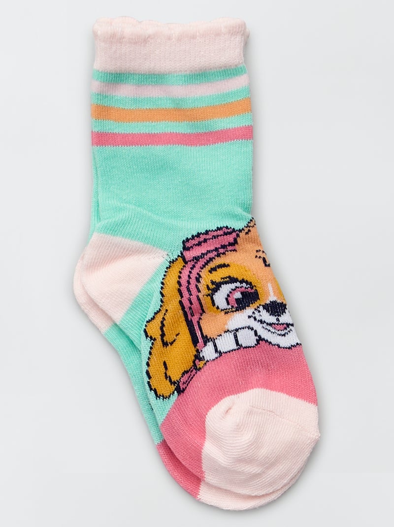 Lot de 3 paires de chaussettes 'Pat Patrouille' rose/bleu - Kiabi