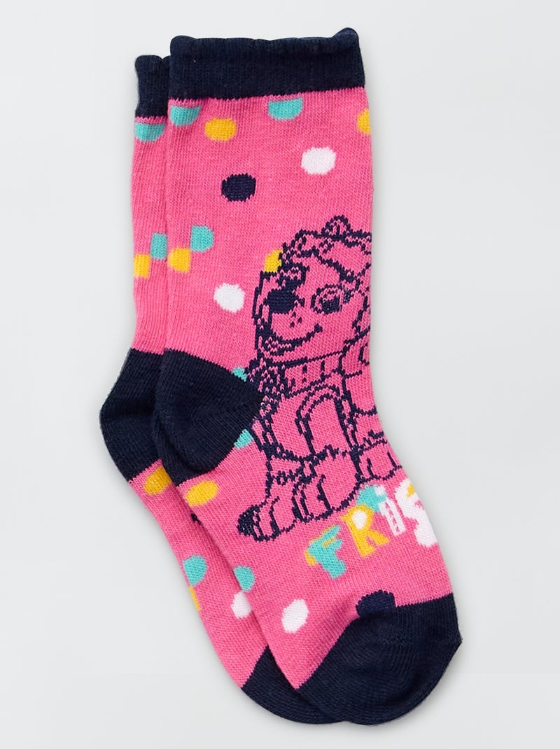 Lot de 3 paires de chaussettes 'Pat Patrouille' rose/bleu - Kiabi