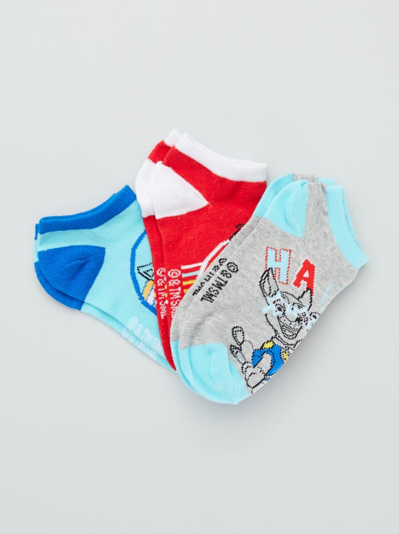 Lot de 3 paires de chaussettes 'Pat' Patrouille' rouge/bleu - Kiabi