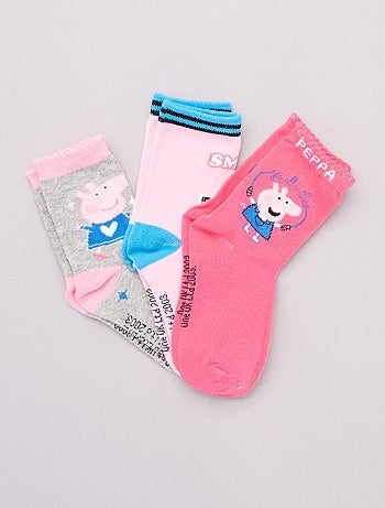 Lot de 3 paires de chaussettes 'peppa Pig'