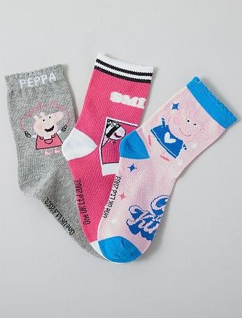 Lot de 3 paires de chaussettes 'peppa Pig'