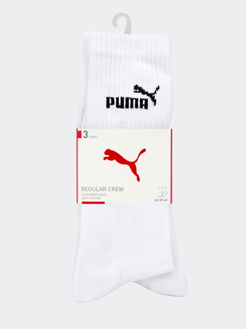 Lot de 3 paires de chaussettes 'Puma' Blanc - Kiabi