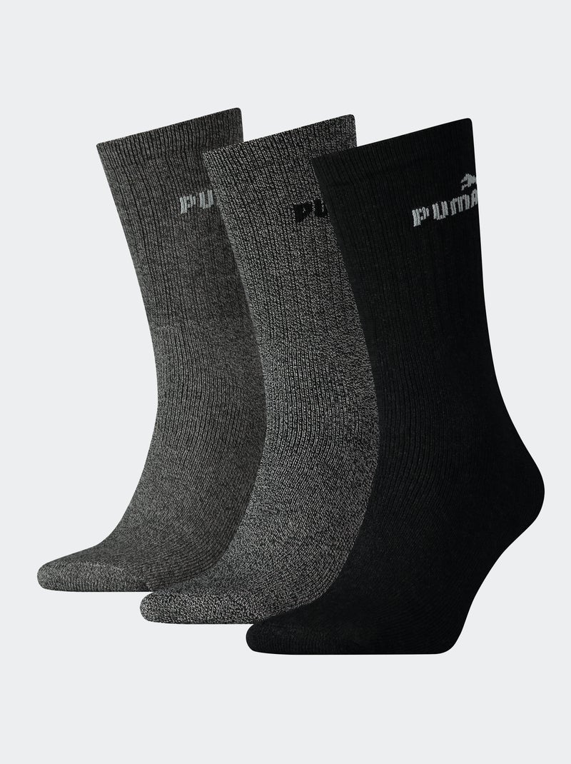 Lot de 3 paires de chaussettes 'Puma' Gris - Kiabi