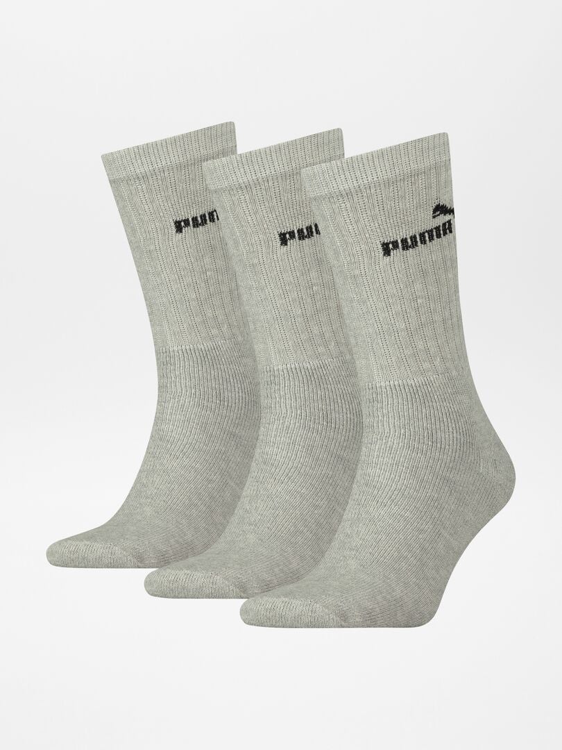 Lot de 3 paires de chaussettes 'Puma' GRIS - Kiabi