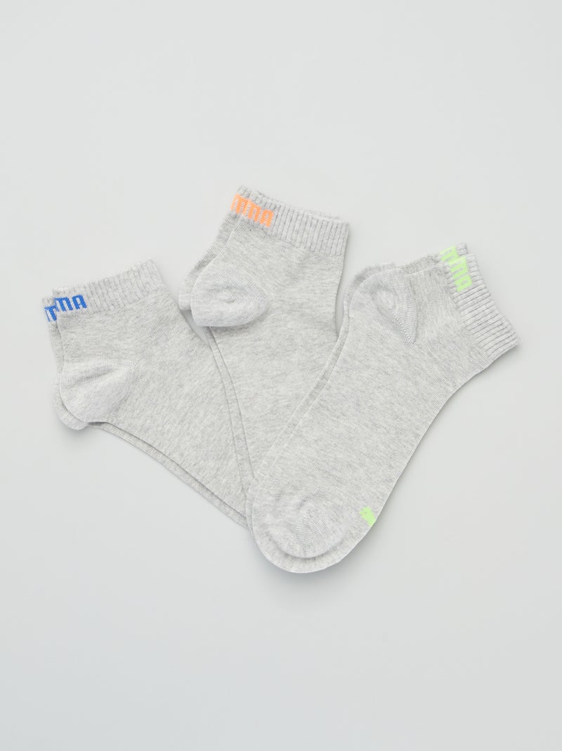 Lot de 3 paires de chaussettes 'Puma' Gris - Kiabi