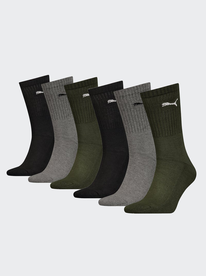 Lot de 3 paires de chaussettes 'Puma' Kaki - Kiabi