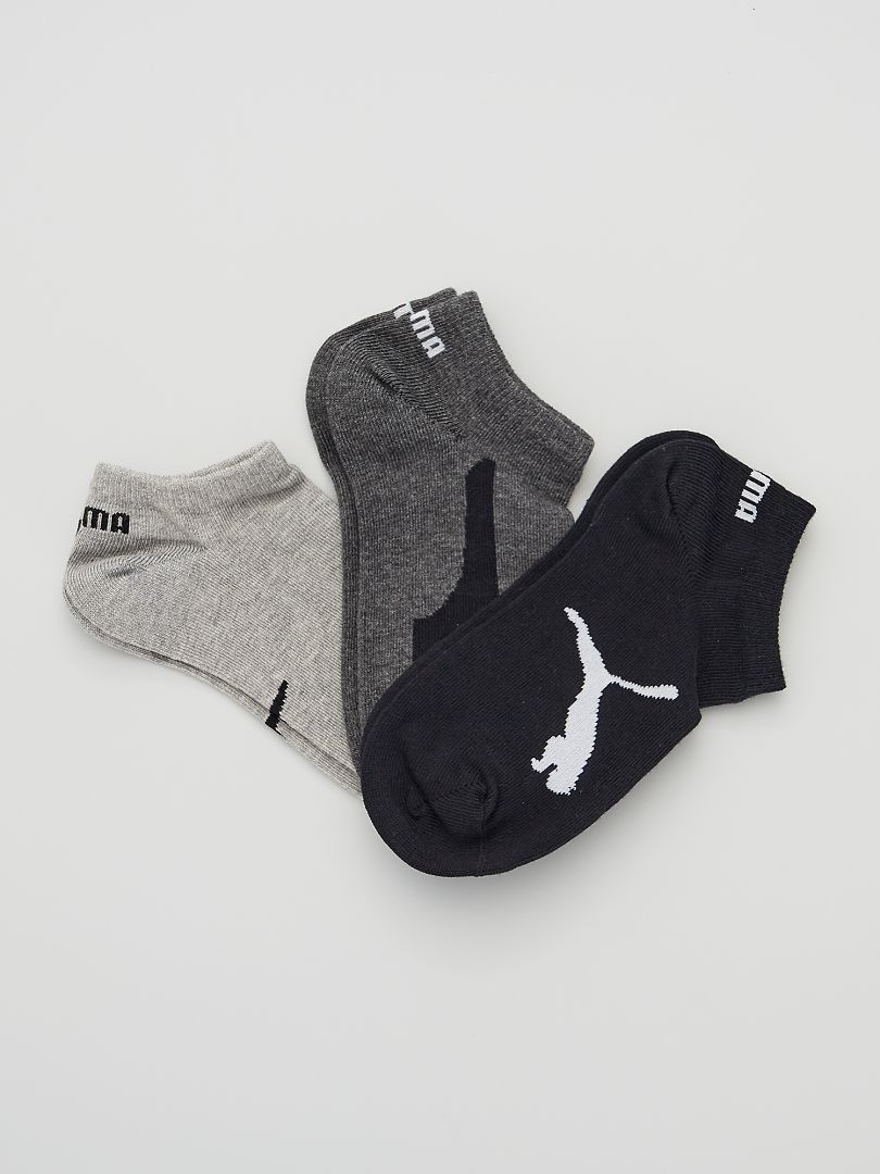 Lot de 3 paires de chaussettes 'Puma' - noir/gris - Kiabi - 7.00€