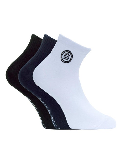 Lot de 3 paires de chaussettes quarter en coton peigné Serge Blanco Serge Blanco - Kiabi