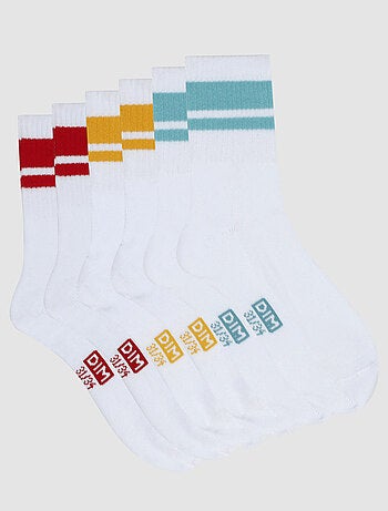 Lot de 3 paires de chaussettes rayées Dim Sport