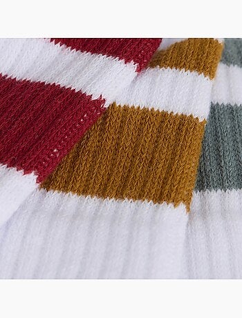 Lot de 3 paires de chaussettes rayées enfant Dim Sport