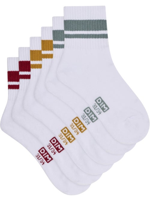 Lot de 3 paires de chaussettes rayées enfant Dim Sport - Kiabi Lot de 3 paires de chaussettes rayées enfant Dim Sport - Kiabi