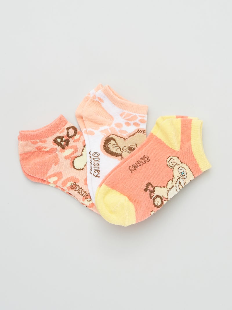 Lot de 3 paires de chaussettes 'Roi Lion' orange - Kiabi