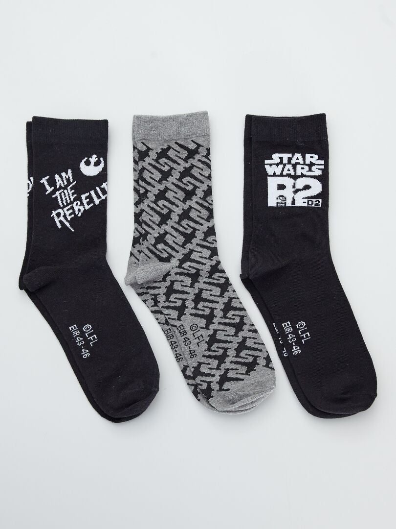 Lot de 3 paires de chaussettes 'Star Wars' BLANC - Kiabi