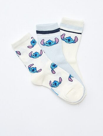 Lot de 3 paires de chaussettes 'Stitch'