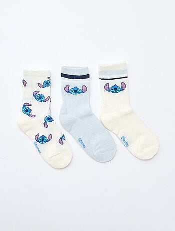 Lot de 3 paires de chaussettes 'Stitch'