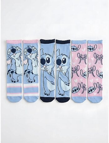 Lot de 3 paires de chaussettes stitch disney