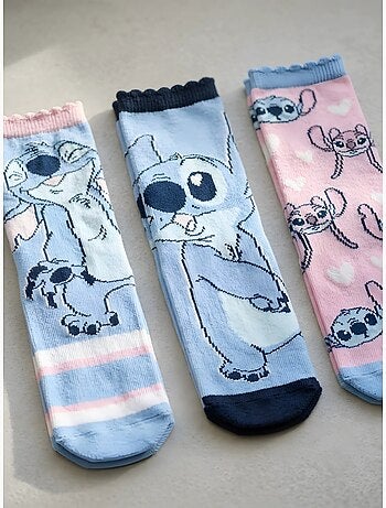 Lot de 3 paires de chaussettes stitch disney