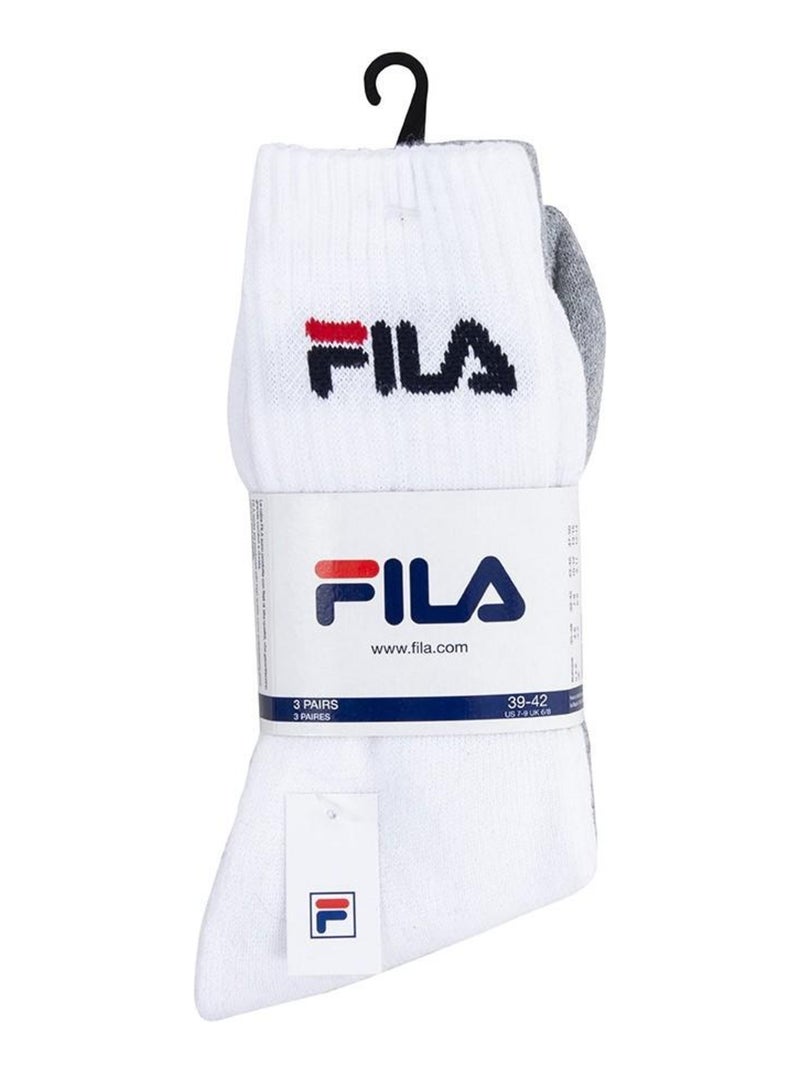 Lot de 3 Paires de Chaussettes Tennis Fila Blanc - Kiabi