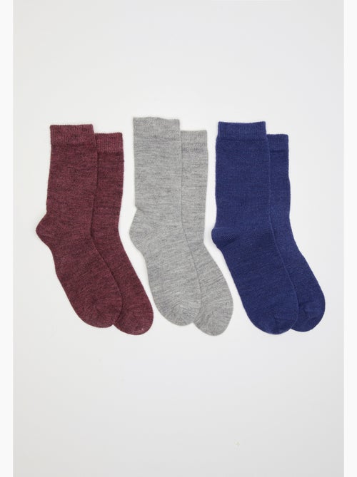 Lot de 3 paires de chaussettes Thermolactyl maille laineuse  - Damart - Kiabi