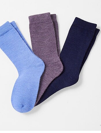 Lot de 3 paires de chaussettes Thermolactyl maille laineuse - Damart