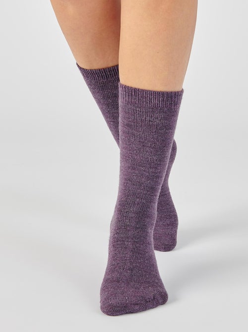 Lot de 3 paires de chaussettes Thermolactyl maille laineuse  - Damart - Kiabi