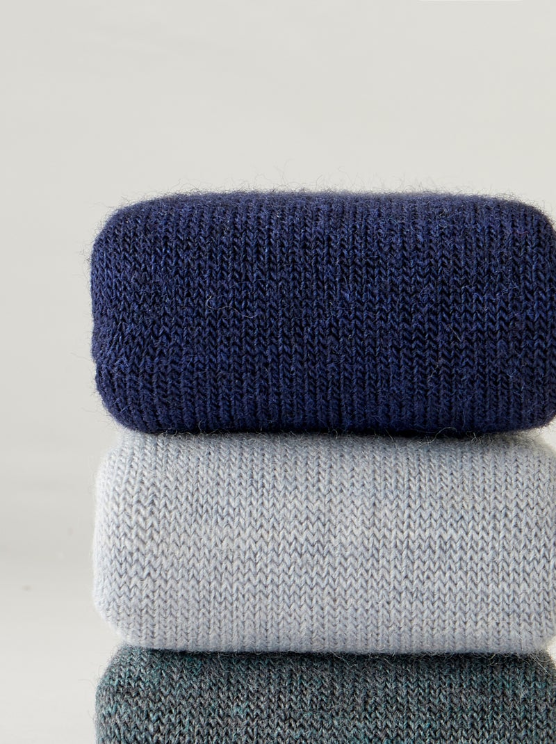 Lot de 3 paires de chaussettes unies Thermolactyl - Damart Bleu saphir - Kiabi