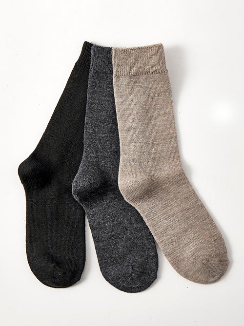 Lot de 3 paires de chaussettes unies Thermolactyl - Damart - Kiabi