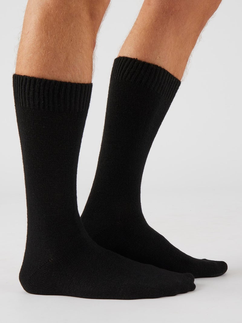 Lot de 3 paires de chaussettes unies Thermolactyl - Damart Noir - Kiabi