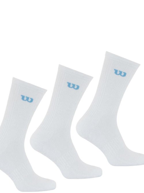 LOT DE 3 PAIRES DE CHAUSSETTES WILSON BLANC - Kiabi
