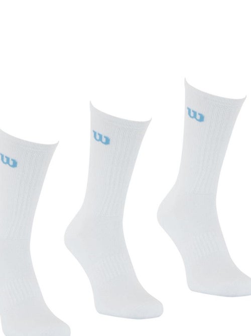 LOT DE 3 PAIRES DE CHAUSSETTES WILSON BLANC - Kiabi