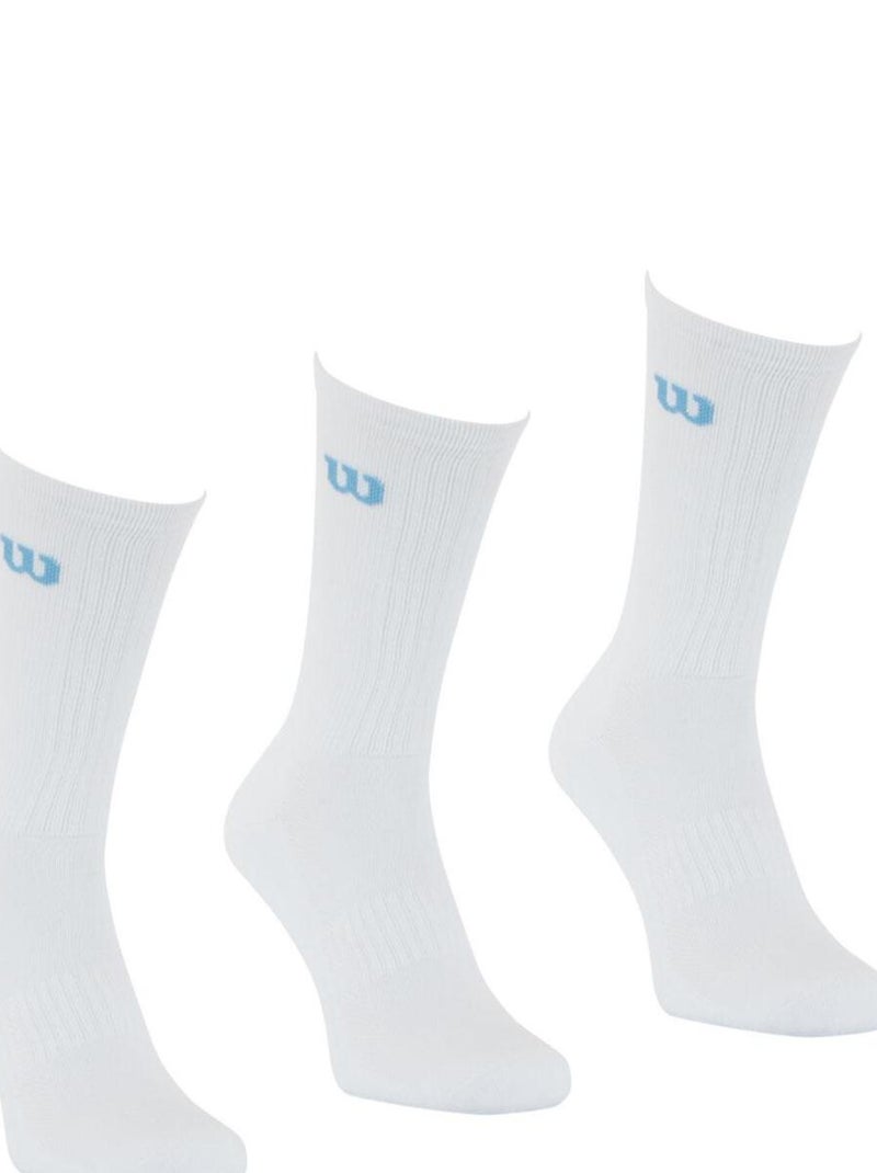 LOT DE 3 PAIRES DE CHAUSSETTES WILSON BLANC Blanc - Kiabi