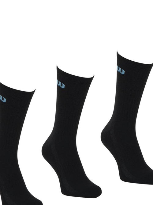 LOT DE 3 PAIRES DE CHAUSSETTES WILSON NOIR - Kiabi