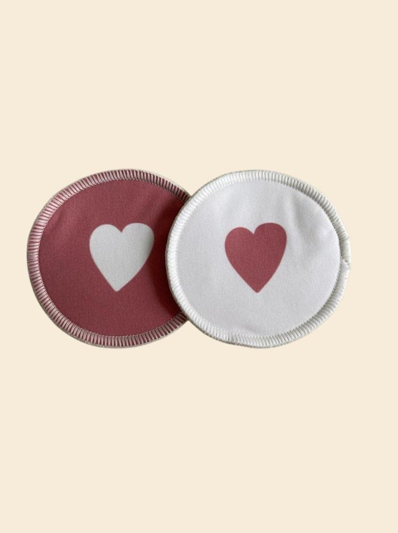 Lot de 3 paires de coussinets d'allaitement lavables - Langeline Blanc Rouge Bleu - Kiabi