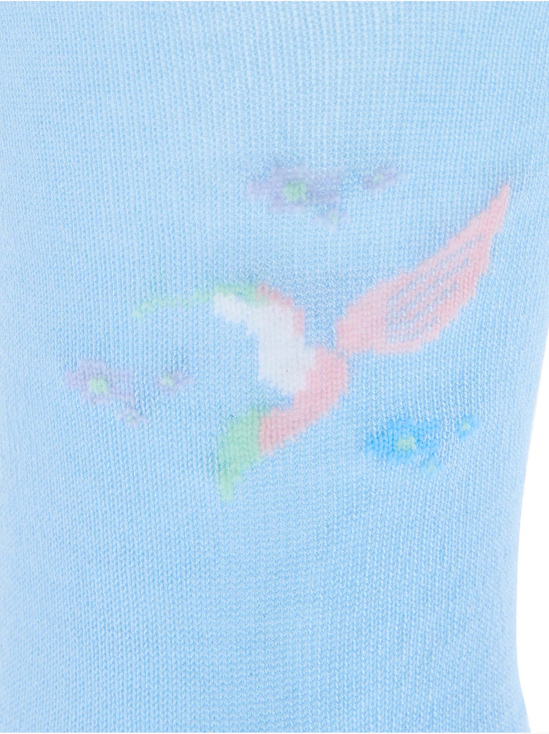 Lot de 3 paires de mi-chaussettes - DAXON Blanc Rose Bleu - Kiabi