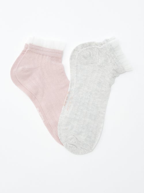 Lot de 3 paires de mi-chaussettes à volants - Kiabi