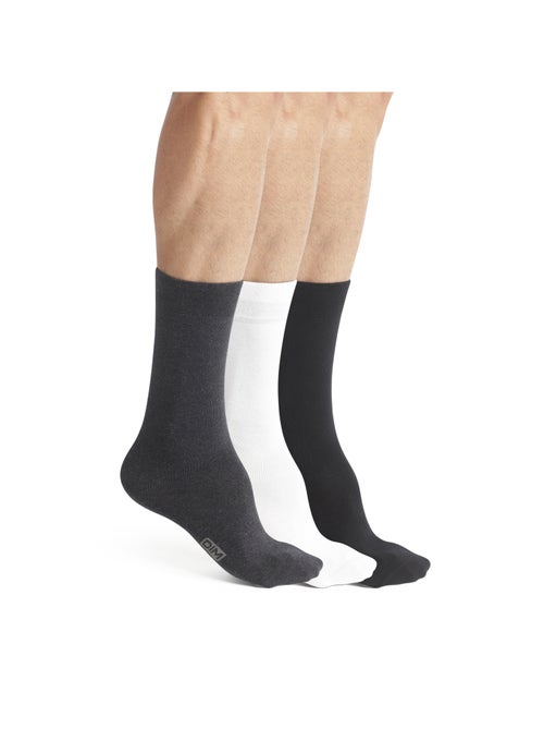 Lot de 3 Paires de Mi-Chaussettes Basique Coton - Kiabi