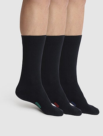 Lot de 3 Paires de Mi-Chaussettes Basique Coton