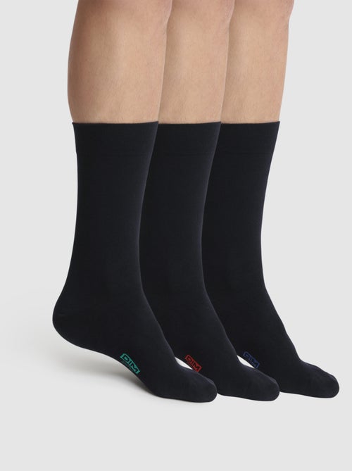 Lot de 3 Paires de Mi-Chaussettes Basique Coton - Kiabi